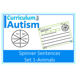 Writing Sentences with Spinners, Animal Theme